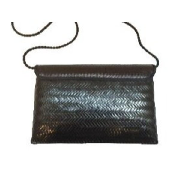 Black Clutch Handbag Shoulder Bag Chic Ethnic Handmade Vintage Bohemian Nature - Picture 2 of 7